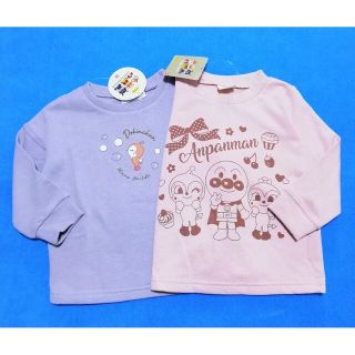 アンパンマン(アンパンマン)の新品　90cm　アンパンマン　女の子トップス長袖トレーナー2枚セット　Xセット(Tシャツ/カットソー)