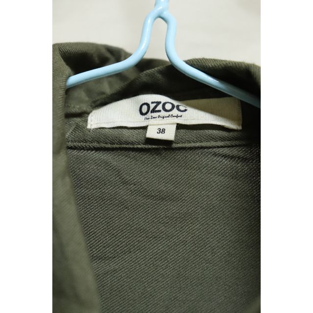 OZOC - プロフ必読OZOCレーヨンカーキ長袖シャツ/オゾックオリーブ良品