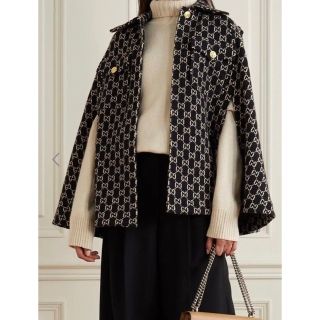 グッチ(Gucci)のGUCCI ケープ Wool-jacquard cape(ポンチョ)