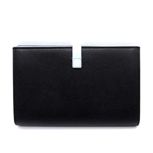 celine(セリーヌ)のセリーヌ ストラップラージマルチファンクション 二つ折り財布 レザー ブラック ブルー 黒 104873 レディースのファッション小物(財布)の商品写真
