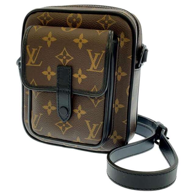 高評価なギフト LOUIS VUITTON - ルイヴィトン ショルダーバッグ モノグラム・マカサー クリストファー・ウエアラブル ウォレット  M69404 ブラック 黒 ショルダーバッグ