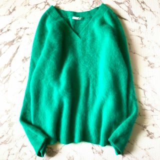 プラージュ(Plage)の美品♪プラージュ Fur ラグラン Vプルオーバー ファーニット 起毛(ニット/セーター)