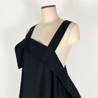 ポケットいっぱい LIMI feu 20AW ウールギャバ タック アシンメトリー