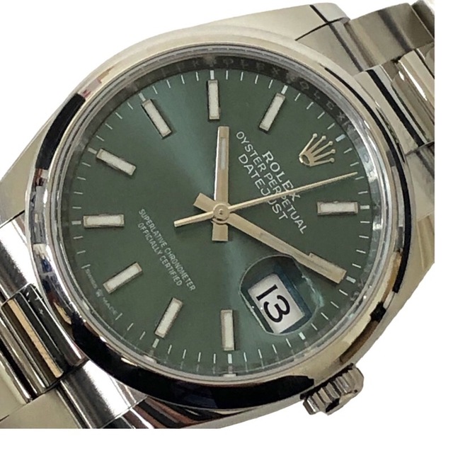 ROLEX - ロレックス ROLEX デイトジャスト36 ミントグリーン 腕時計 メ【中古】