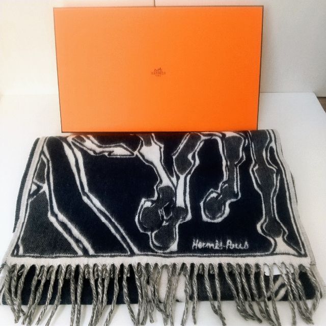 週末限定 新品未使用 エルメス HERMES カシミア マフラー ホース・ダンス