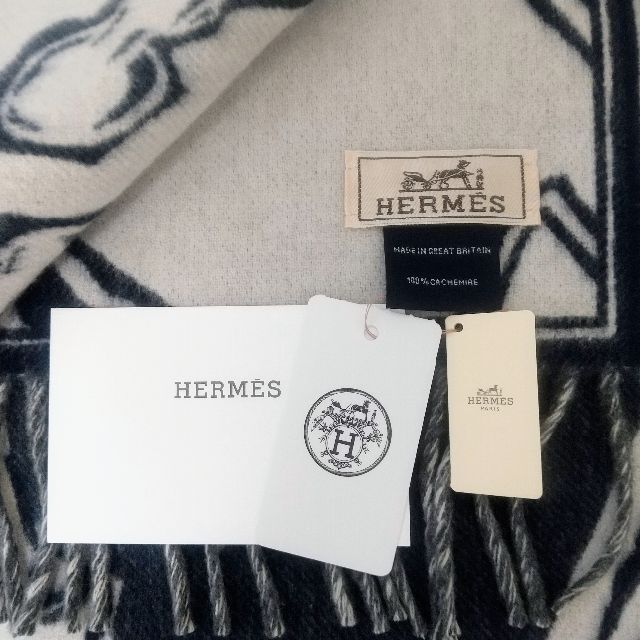 週末限定 新品未使用 エルメス HERMES カシミア マフラー ホース・ダンス