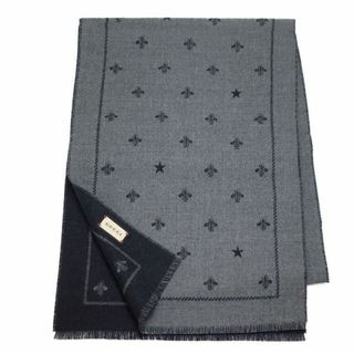 グッチ(Gucci)のグッチ GUCCI マフラー 430583-4G200 LEAD/BLUE WOOL(マフラー/ショール)