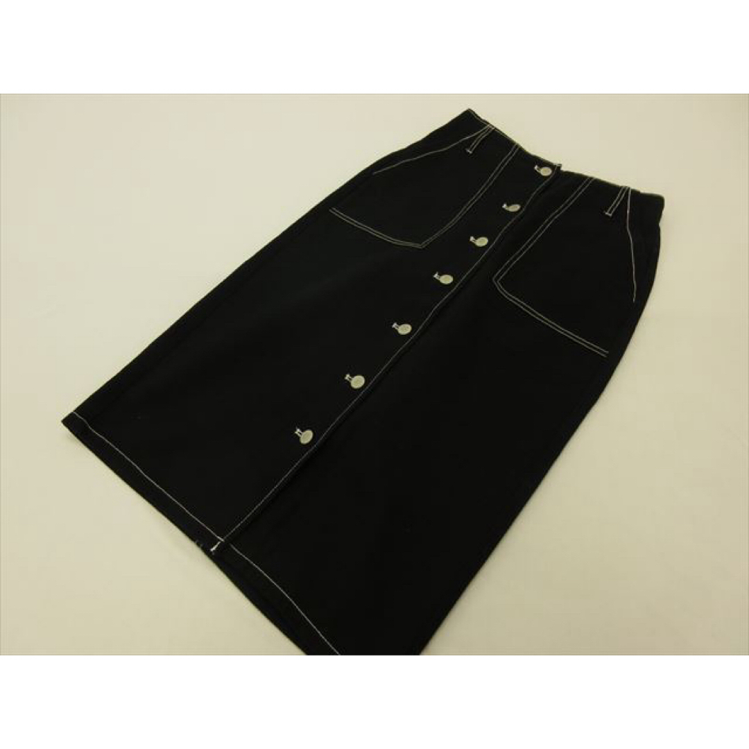 RETRO GIRL(レトロガール)のRETRO GIRL デニムタイトスカート ブラック M レディースのスカート(ロングスカート)の商品写真