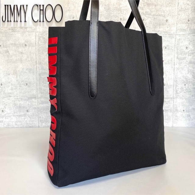 極美品★JIMMY CHOO ジミーチュウ ピムリコ 大容量 トート バッグ 黒