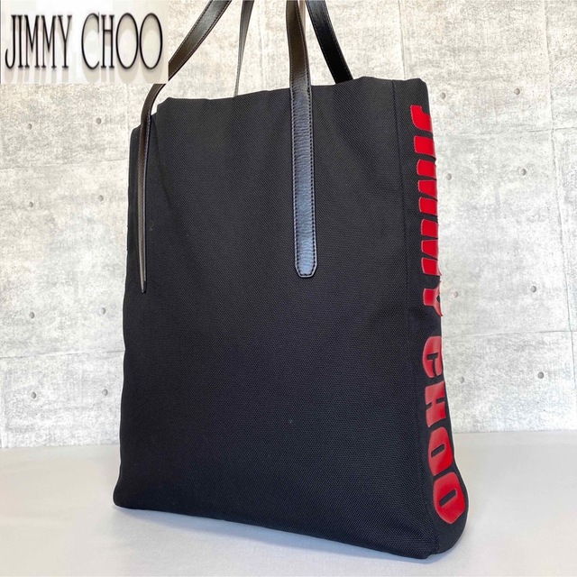 極美品★JIMMY CHOO ジミーチュウ ピムリコ 大容量 トート バッグ 黒