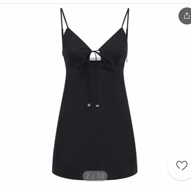 Alexander Wang(アレキサンダーワン)のalexanderwang アレキサンダーワン キャミ リボン ミニワンピ    レディースのワンピース(ミニワンピース)の商品写真