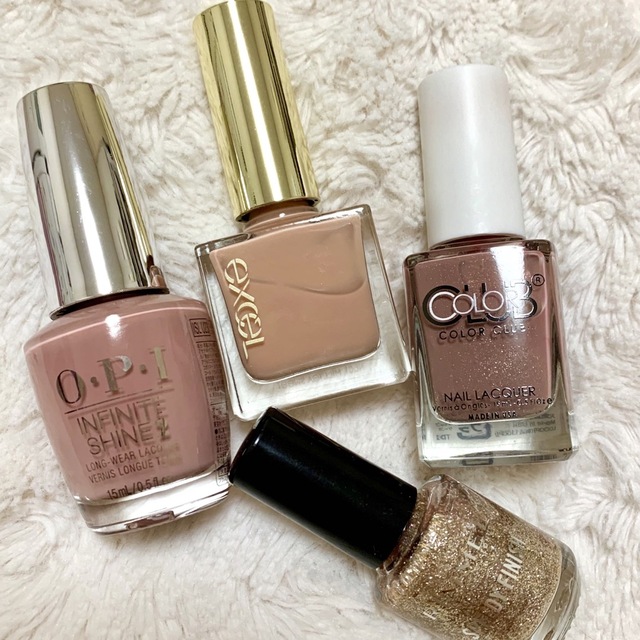 OPI(オーピーアイ)のほぼ全量　ネイルまとめ売り　OPI エクセル　リンメル　フォーサイス　ベージュ系 コスメ/美容のネイル(マニキュア)の商品写真