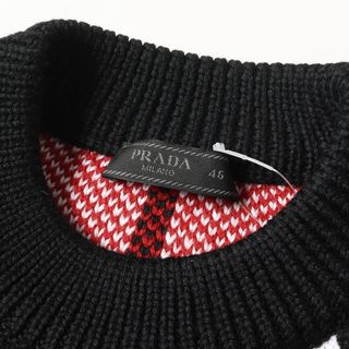 プラダ PRADA ニット セーター Vネック プルオーバー 長袖 46 S 紺