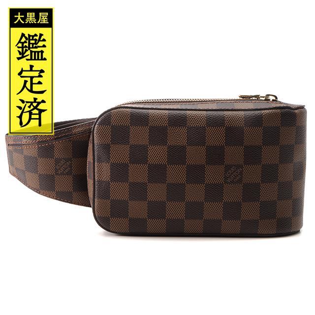 LOUIS VUITTON GERONIMOS DAMIER EBENE HIP BAG BROWN-CC569 