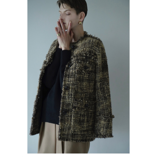 CLANE  NO COLOR TWEED JACKET  1