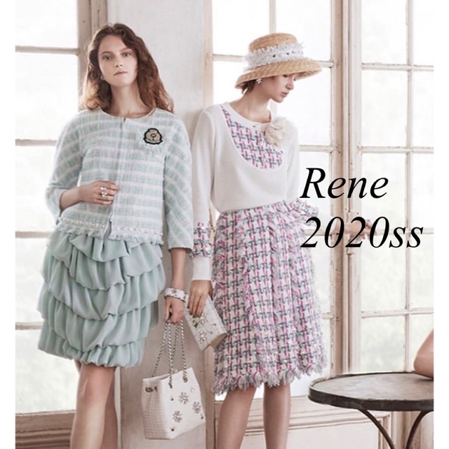 René(ルネ)の未使用 Rene♡ 2020年 マリアケント社製ツイードジャケット レディースのジャケット/アウター(ノーカラージャケット)の商品写真