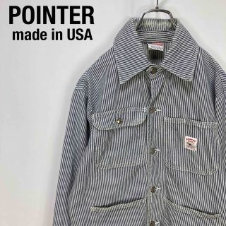 USA製 POINTER ポインター ブランケット ワークジャケット ストライプ