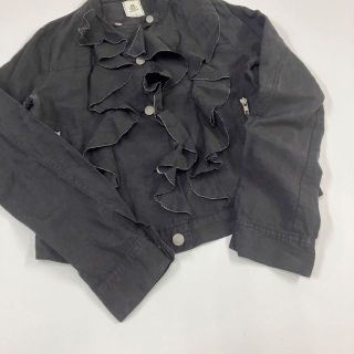 マンドゥ mando ライダース ノーカラージャケット ドレス リネン 古着