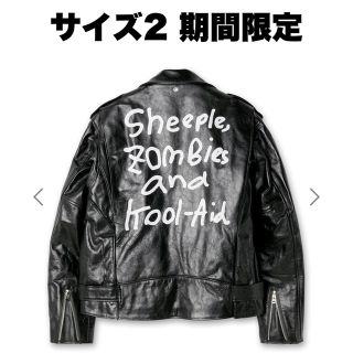 サカイ(sacai)のサイズ2 sacai madsaki schott ライダース レザージャケット(ライダースジャケット)