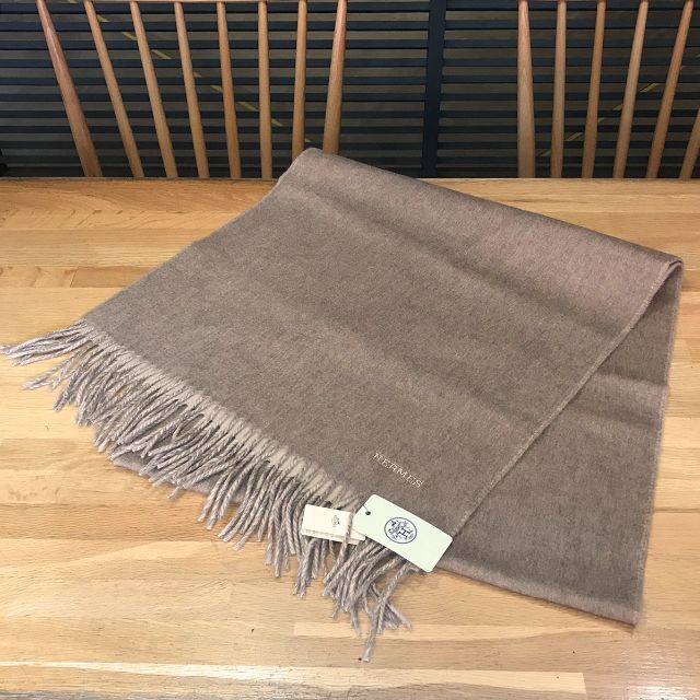 HERMES - 新品未使用 エルメス 現行 レクトヴェルソ マフラー マロングラッセ クレ