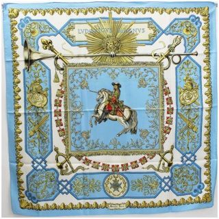 Hermes - エルメス シルク スカーフ カレ90 LVDOVICVS 中古 |の通販 by