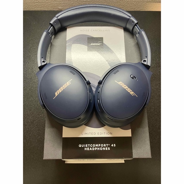 ❇BOSE QuietComfort 45 ミッドナイトブルーグレー系イヤホンヘッドホン機能