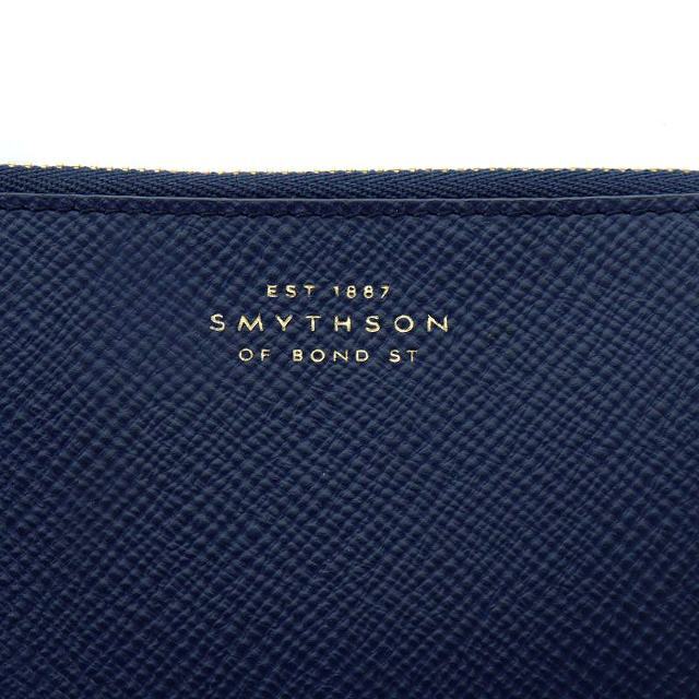 Smythson(スマイソン)のスマイソン SMYTHSON コインケース 小銭入れ レザー 紺 レディースのファッション小物(コインケース)の商品写真