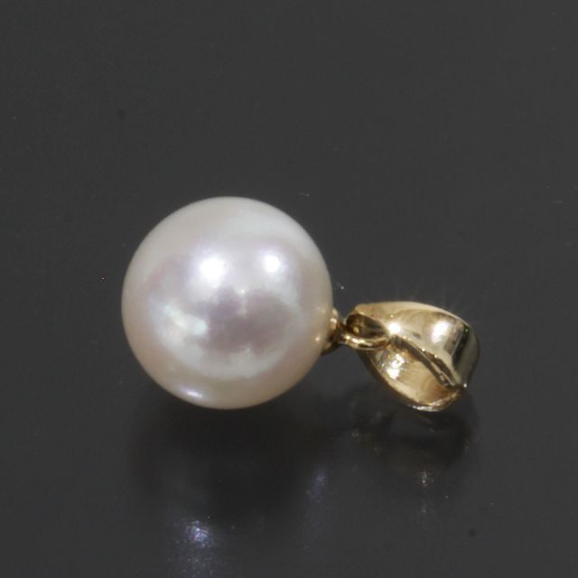 ミキモト MIKIMOTO アコヤパール 7.5mm ネックレス トップ K14