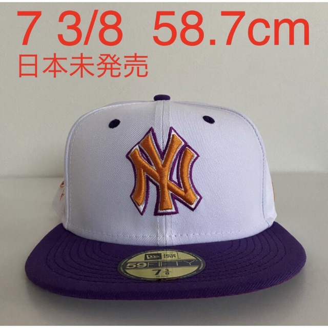 New Era Cap 3/8 ツバ裏パープル ニューエラ ヤンキース キャップキャップ