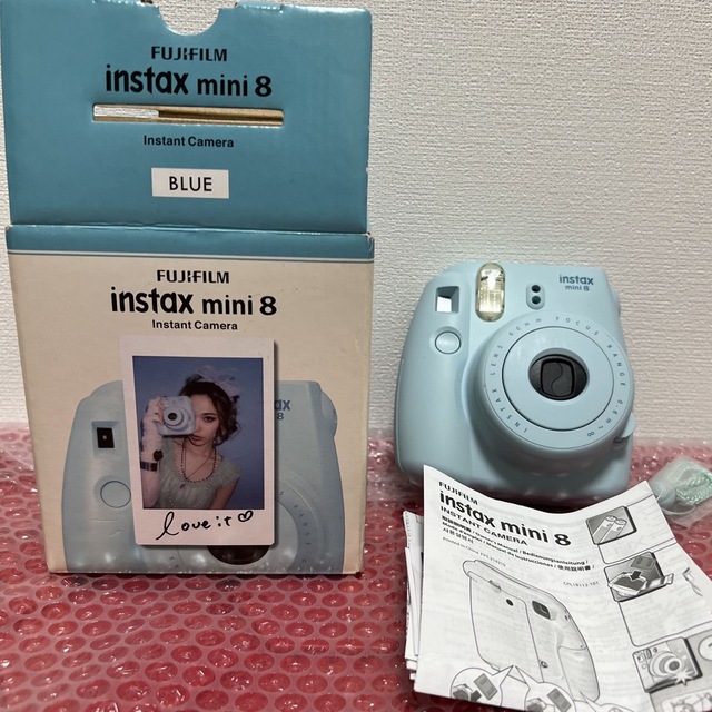 富士フイルム(フジフイルム)のチェキ instax mini 8 blue ブルー スマホ/家電/カメラのカメラ(フィルムカメラ)の商品写真