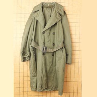 50s USARMY トレンチコート MEDIUMミリタリー米軍実物 aw137(トレンチコート)