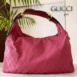 グッチ(Gucci)の超美品 正規品 GUCCI グッチ GG柄 レザーハンドバッグ(ショルダーバッグ)