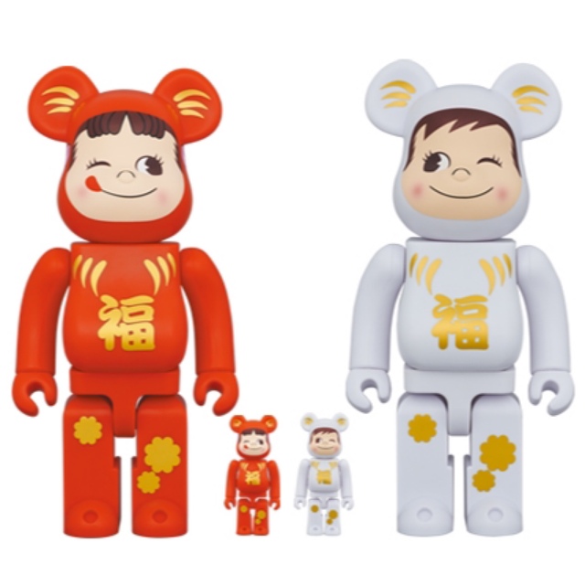 BE@RBRICK(ベアブリック)のBE＠RBRICK 達磨 ペコちゃん & ポコちゃん 100% & 400% エンタメ/ホビーのフィギュア(その他)の商品写真