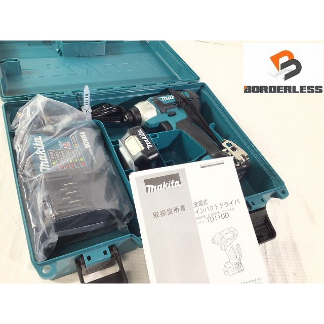 ☆未使用品☆makita マキタ 10.8V 充電式インパクトドライバ TD110DSHX 1.5Ah)バッテリー2個(BL1015)  充電器(DC10SA) ケース付 64853