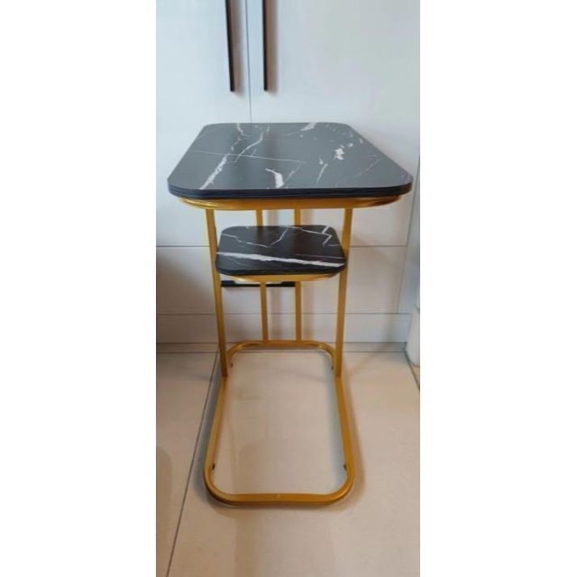 サイドテーブル 大理石調 サイドテーブル ナイトテーブル 机 北欧 デスク　2個 5
