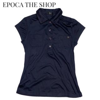 エポカザショップ(EPOCA THE SHOP)のSALE【EPOCA THE SHOP】ブラウス　ネイビー　エポカザショップ(シャツ/ブラウス(半袖/袖なし))