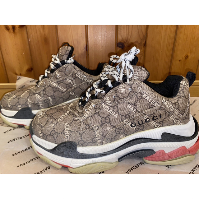 数量は多い Balenciaga バレンシアガ size43 GUCCIコラボトリプルs