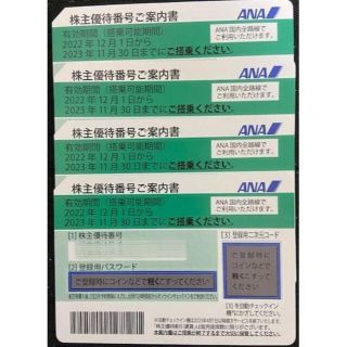 エーエヌエー(ゼンニッポンクウユ)(ANA(全日本空輸))の全日本空輸　ANA　株主優待券・・・4枚(その他)