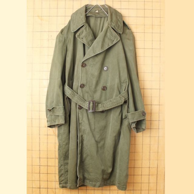 50s USARMY トレンチコート MEDIUMミリタリー米軍実物 aw138 メンズのジャケット/アウター(トレンチコート)の商品写真
