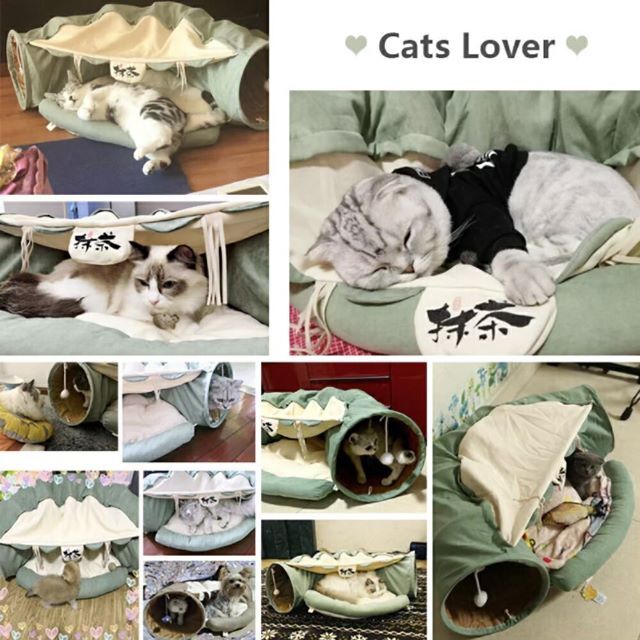 ペット 用 猫 ドーム 抹茶 ベッド トンネル 犬用 猫用 おしAiO 4