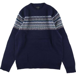 ジェイクルー(J.Crew)の古着 ジェイクルー J.Crew 総柄 ウールニットセーター メンズM /eaa306315(ニット/セーター)