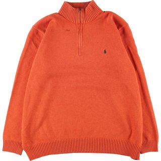 ラルフローレン(Ralph Lauren)の古着 ラルフローレン Ralph Lauren POLO RALPH LAUREN コットンニットハーフジップセーター メンズXXL /eaa306322(ニット/セーター)