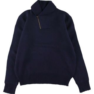 ラルフローレン(Ralph Lauren)の古着 ラルフローレン Ralph Lauren POLO by Ralph Lauren ショールカラー ハーフジップ ウールニットセーター メンズM /eaa306329(ニット/セーター)