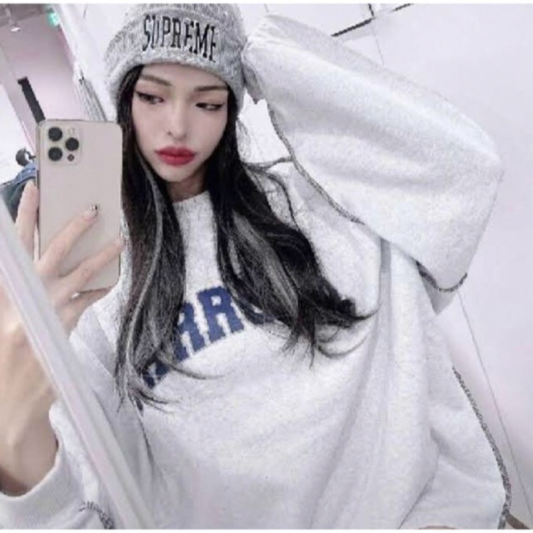 mirror9(ミラーナイン)のmirror9 ミラーナイン College big sweat GRY レディースのトップス(トレーナー/スウェット)の商品写真