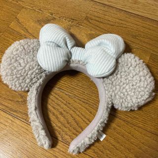 ディズニー(Disney)のディズニー カチューシャ  ミニー ふわもこボア(キャラクターグッズ)