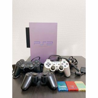 プレイステーション2(PlayStation2)のPlayStation2本体セット(メモリーカード3個付き)(家庭用ゲーム機本体)