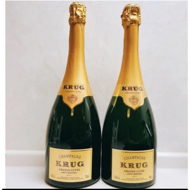 Krug(クリュッグ)の最終値下げ⭐️2本セット クリュッグ・グラン・キュヴェ  新品　送料込み⭐️ 食品/飲料/酒の酒(シャンパン/スパークリングワイン)の商品写真