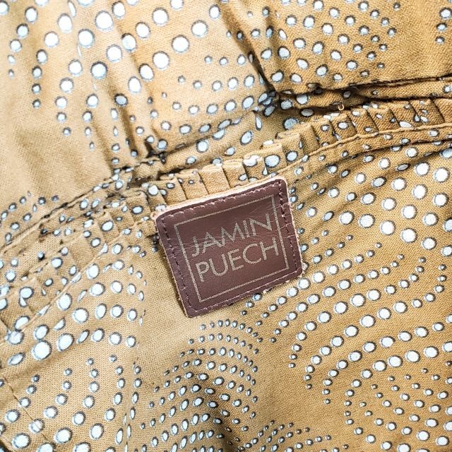 《希少》JAMIN PUECH ベロア ビーズ 刺繍 ハンドバッグ 黒 保存袋