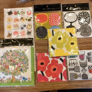 マリメッコ(marimekko)のmarimekko　マリメッコ　ペーパーナプキン10枚　デコパージュ　セット(その他)