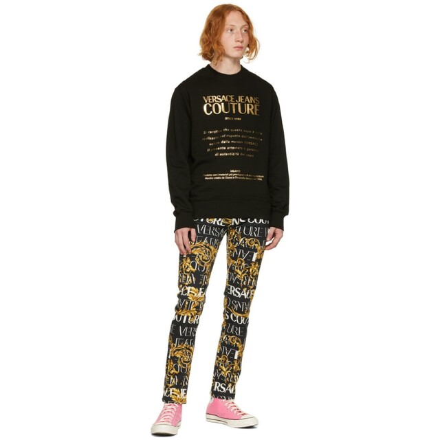 VERSACE(ヴェルサーチ)のVERSACE JEANS COUTURE スウェット ブラック Lサイズ メンズのトップス(スウェット)の商品写真